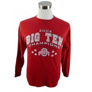 Ohio State Buckeyes 2002 Big Ten Champions Mens Red T Shirt by M&O Medium